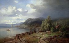 Landscape near Holmestrand, 1871. Creator: Christian Delphin Wexelsen