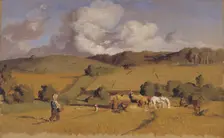 Landscape near Holmstrup, Zealand, 1845. Creator: Lorenz Frolich