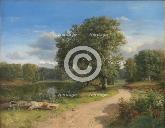 Landscape near Hammermollen, North Zealand, 1843. Creator: Dankvart Dreyer.