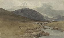Landscape near Llyn Ogwen, Caernarvonshire (Wales), 1778-1847. Creator: Joshua Cristall