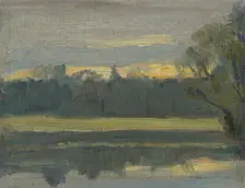 Landscape near Munich II, c1892. Creator: Jozef Hanula