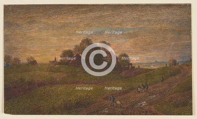 Landscape near Neukirchen in the Westerwald, 1880. Creator: Peter Becker.