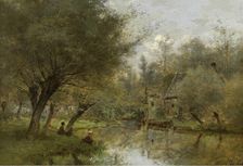 Landscape near Saint-Germain-en-Laye, 1879. Creator: César de Cock