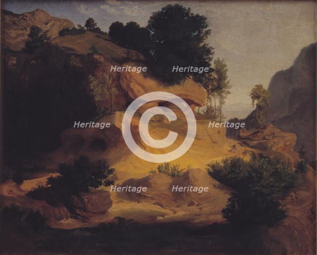 Landscape near Subiaco, Italy, 1847. Creator: Lorenz Frolich.