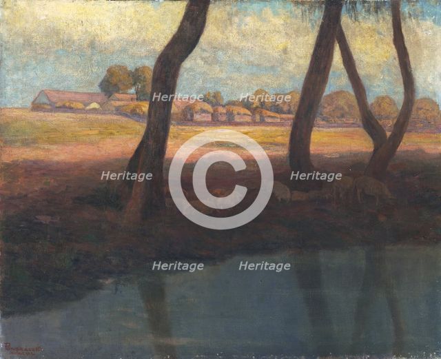 Landscape near Szolnok, 1902. Creator: Karol Pongrácz.