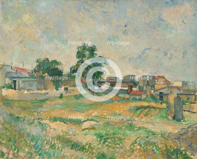 Landscape near Paris, c. 1876. Creator: Paul Cezanne.