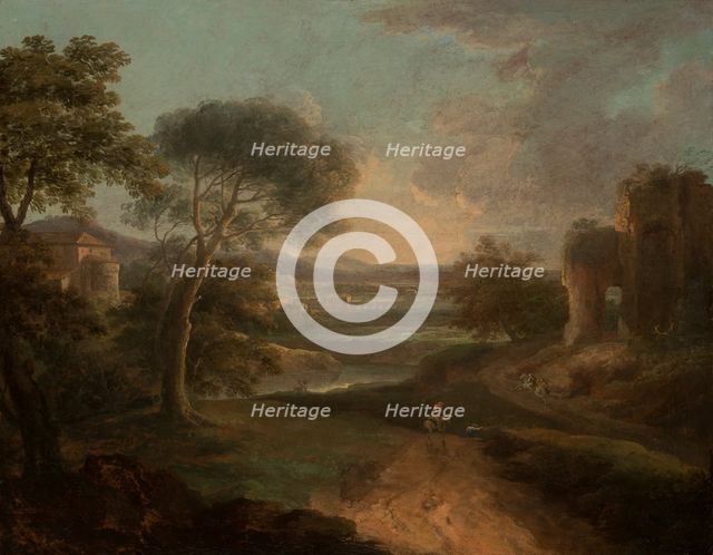 Landscape near Rome, 1741. Creator: Paolo Anesi.