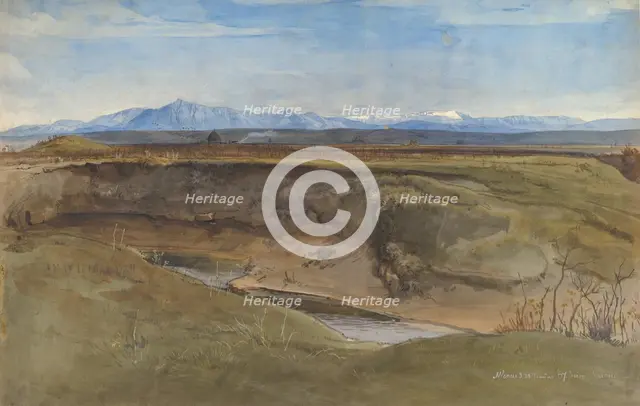 Landscape near Rome, 1867. Creator: Leopold Venus.