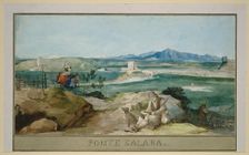Landscape near Rome with the Ponte Salario, c1817-1818. Creator: Carl Philipp Fohr