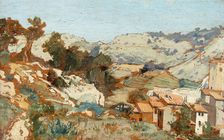 Landscape near Roquevaire in Provence, 1861. Creator: Jean-Baptiste-Camille Corot