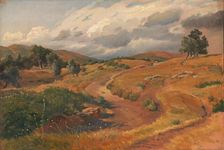 Landscape near Tivoli, Italy;Rocky Hills. Tivoli, 1845. Creator: Johan Thomas Lundbye