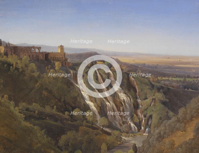 Landscape Near Tivoli. Study, 1844. Creator: Joseph Magnus Stäck.