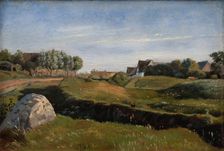 Landscape near Vejby seen from the North. Afternoon Light;Landscape near Vejby, 1843. Creator: Johan Thomas Lundbye