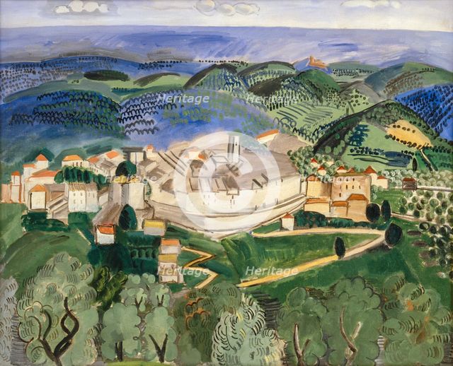 Landscape near Vence in Provence, 1920-1921. Creator: Dufy, Raoul (1877-1953).