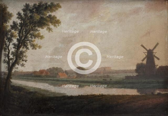 Landscape outside Copenhagen with Frederiksberg Church and Palace in the Distance, 1788. Creator: Erik Pauelsen.