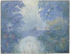 Landscape of blue hues