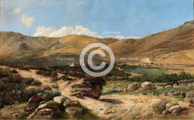 Landscape of El Escorial Catalan: Paisatge d'El Escorial, 1901. Creator: Felix Borrell Vidal.