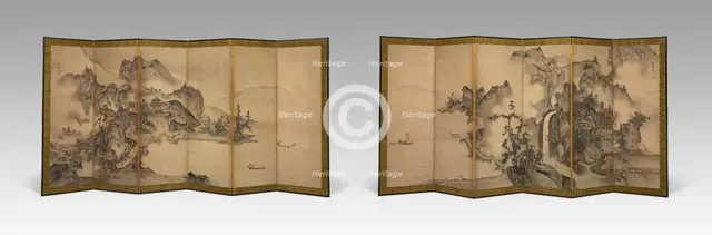 Landscape of the Four Seasons, About 1560. Creator: Sesson Shukei.