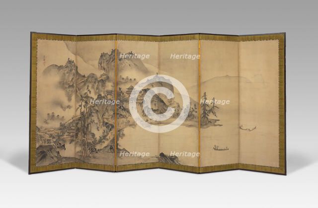 Landscape of the Four Seasons, c. 1560. Creator: Sesson Shukei.