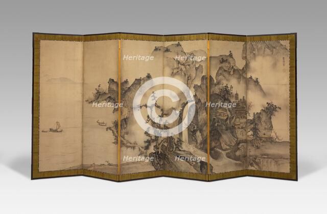 Landscape of the Four Seasons, c. 1560. Creator: Sesson Shukei.