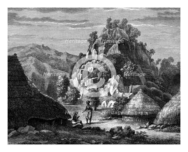 Landscape of the Island of Timor, 19th century.Artist: Frederic Sorrieu