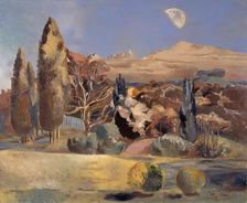 Landscape of the Moon's First Quarter, 1943. Creator: Paul Nash