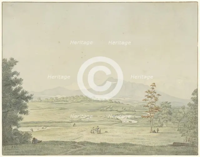 Landscape on Java, 1830. Creator: Pieter van Oort Hzn.