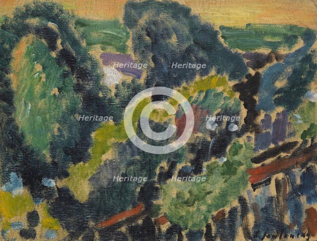 Landscape on Lake Geneva, c. 1914. Creator: Javlensky, Alexei, von (1864-1941).