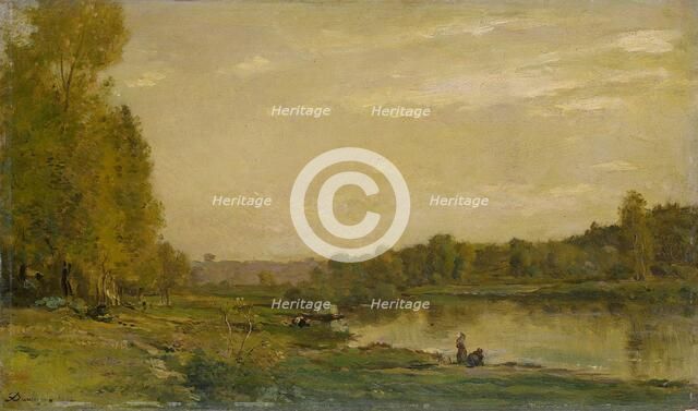 Landscape on the Oise, 1872. Creator: Charles Francois Daubigny.