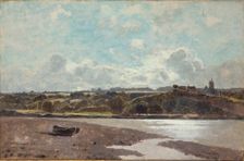 Landscape opposite Newnham on Severn 1880. Creator: Karl Heffner