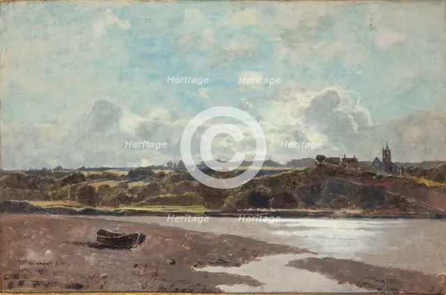 'Landscape opposite Newnham on Severn', 1880. Creator: Karl Heffner.