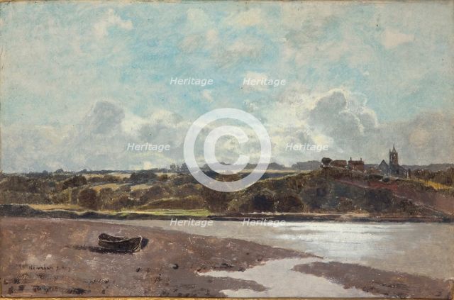 'Landscape opposite Newnham on Severn', 1880. Creator: Karl Heffner.