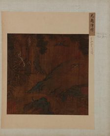 Landscape: a mountain brook, a pine, bamboo and blue-jays, Ming dynasty, 1368-1644. Creator: Unknown