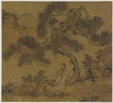 Landscape: a man under a pine, Ming dynasty, 1368-1644. Creator: Unknown