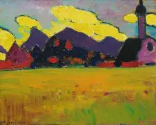 Landscape at Murnau (Yellow evening clouds), c. 1910. Creator: Javlensky, Alexei, von (1864-1941)