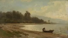 Landscape at Mjosa, 1877. Creator: Otto Sinding
