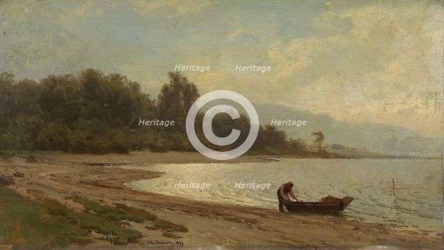 Landscape at Mjosa, 1877. Creator: Otto Sinding.