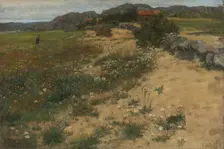 Landscape at Ogna, Jæren, 1878. Creator: Kitty Lange Kielland