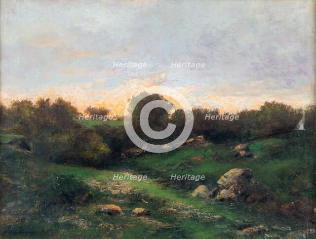 Landscape at Barbizon, First half of the 19th cent.. Creator: Daubigny, Charles-François (1817-1878).