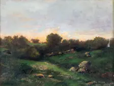 Landscape at Barbizon, First half of the 19th cent.. Creator: Daubigny, Charles-François (1817-1878)