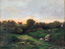 Landscape at Barbizon, First half of the 19th cent.. Creator: Daubigny, Charles-François (1817-1878)