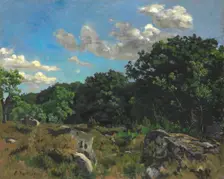 Landscape at Chailly, 1865. Creator: Frédéric Bazille