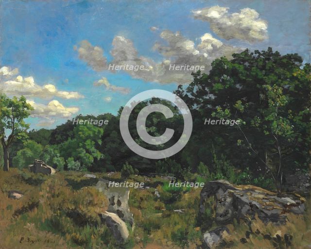 Landscape at Chailly, 1865. Creator: Frédéric Bazille.