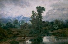 Landscape at El Pardo, Mist rising, 1866. Creator: Antonio Muñoz Degrain