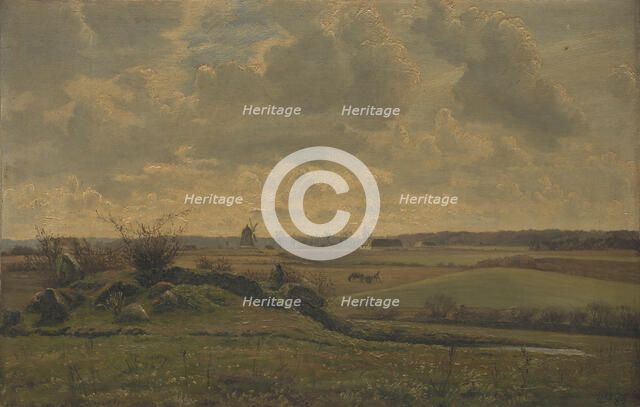 Landscape at Gyrstinge, 1882. Creator: Louise Christiane Hansen.