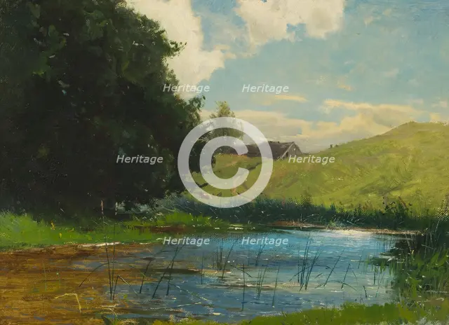 Landscape at Köpingebro, near Ystad, 1876. Creator: Gustaf Rydberg.