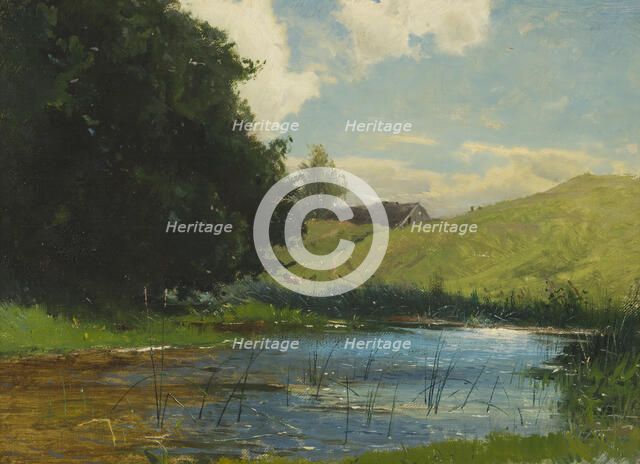 Landscape at Köpingebro, near Ystad, 1876. Creator: Gustaf Rydberg.