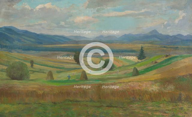 Landscape at Liptov, 1954. Creator: Bedrich Hoffstädter.