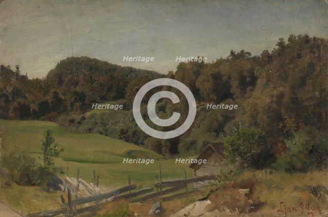Landscape at Ljan, 1858. Creator: Hans Gude.