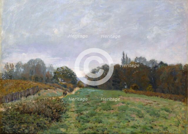 Landscape at Louveciennes, 1873. Artist: Sisley, Alfred (1839-1899)